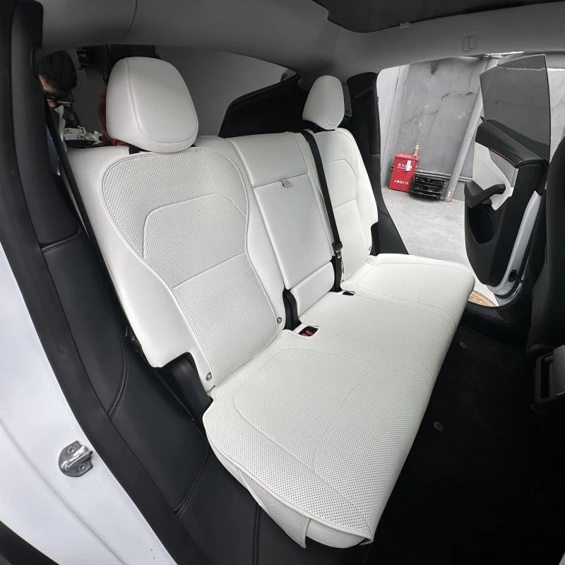 Car Seat Mats For Tesla Model Y L/ Y Juniper Breathable All Season Back Seat Pad Protector Covers Nappaleather Cushion Accessori