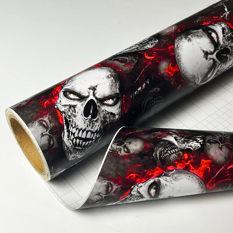 Skull Sticker Bomb Graffiti PVC Vinyl Wrap Film With Air Release Self Adhesive DIY Car Motorcycle  Furniture Decoration Sticker