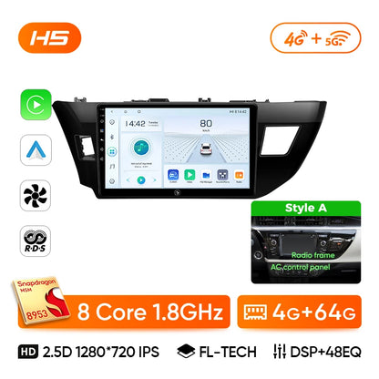Ainavi Car Radio For Toyota Corolla 2013 2014 2015 2016 E160 E170 Wireless Carplay Android Auto Qualcomm Car Multimedia Player