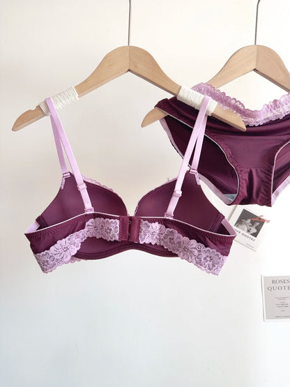 Sexy Leopard Print Lingerie Set Women Wireless Invisible Small Bust Lift, Adjustable A To C Cup, Sheer Lace Pure Style,soft S-XL