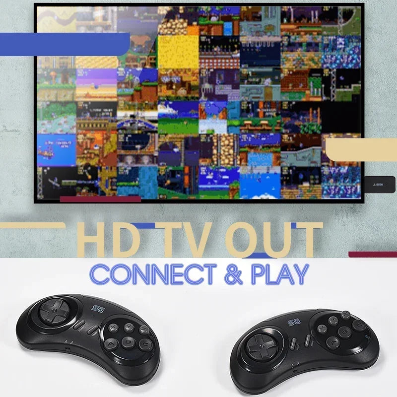 DATA FROG 16Bit Retro Game Stick HDMI-compatible Wireless Handheld Game Console Built-in 900+ Retro Classic Games For Home TV