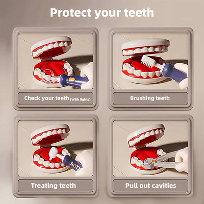 Children's Simulated Dental Operation Table, Injection, Stethoscope, Medical Trolley, Role-Playing Set, Education