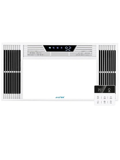 Bathroommaster Integrated Ceiling Heater with Light and Exhaust Fan Air Heated Bathroom Heater
