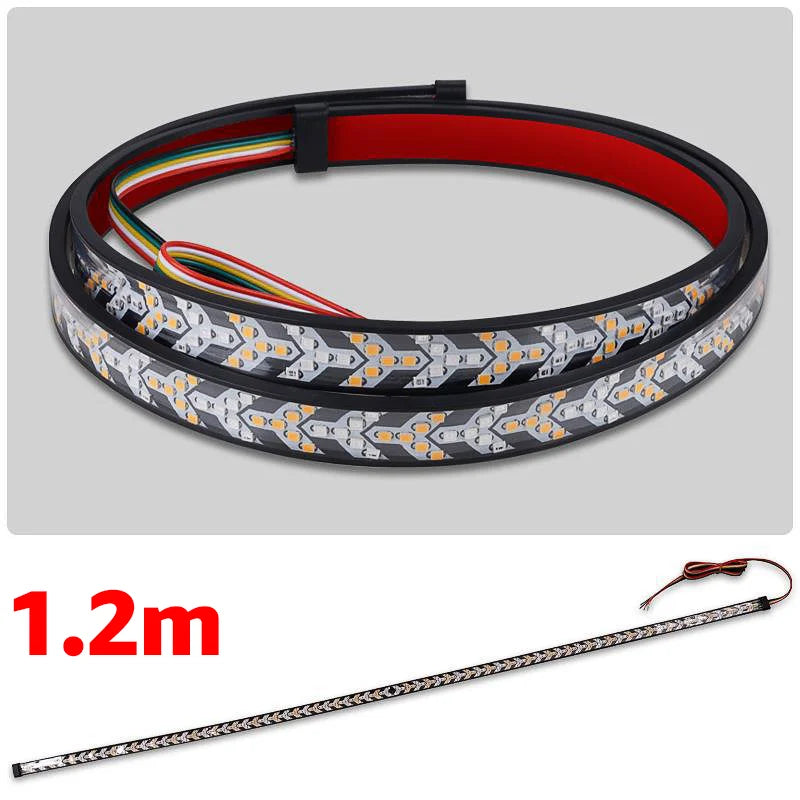 12 24V Car Truck LED Tailgate Light Strip Dynamic Flowing Arrow Tail Light LED Strip Brake Light Turn Signal Warning Lamp