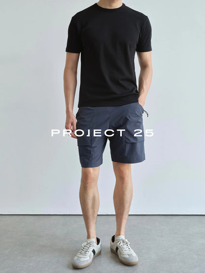 PROJECT 25 Mens Light 4-Way Stretch Cargo Shorts Waterproof Breath Multi Pockets Loose 5 Inch Outdoor Sports Tactical Shorts