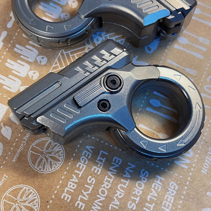 AZU EDC Pushing Slider Gun Fidget Spinner Decompression Metal Push Slider Ratchet Stress Relief Fingertip Fidgeting toys