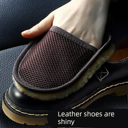 Leather Shoe Cleaning Cloth Glove Style Polishing Towel Soft Brush for Cotton Care Home Use Shoe Care Products Household
