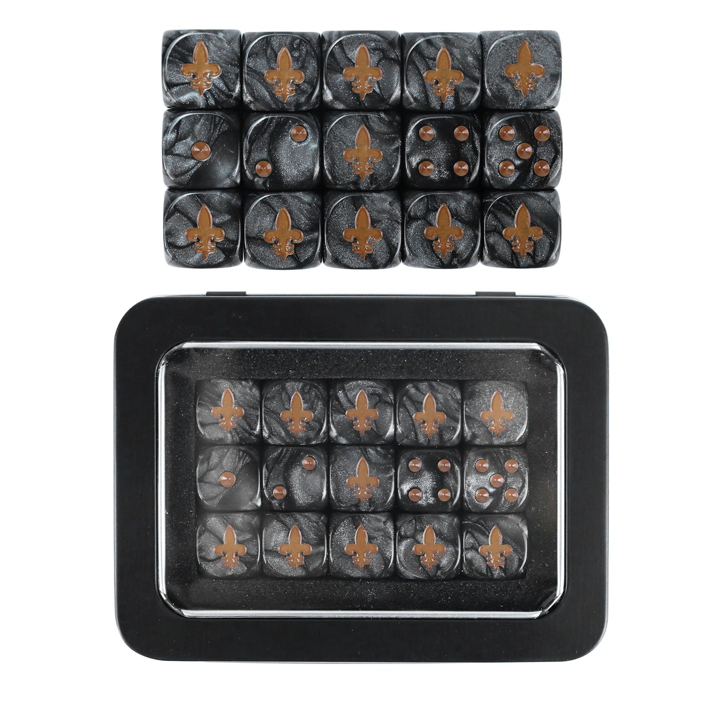 15PCS 16mm/0.63inch D6 Wargaming Dice Set for Tabletop Miniatures Game, Damage Tracking,Army Faction Themed Dice Tokens