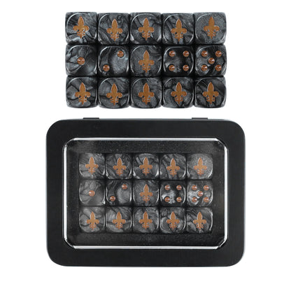 15PCS 16mm/0.63inch D6 Wargaming Dice Set for Tabletop Miniatures Game, Damage Tracking,Army Faction Themed Dice Tokens