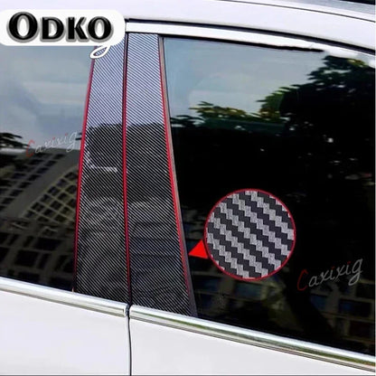 8Pcs Car Door Window Pillar Posts Trim Cover for Honda Civic 2012 2013 2014 2015 BC Column Sticker Accessories