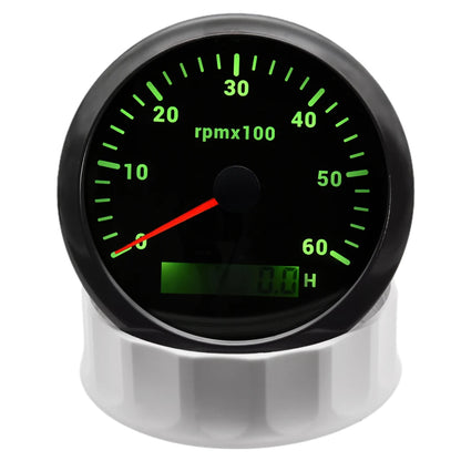 AD 85MM Tachometer with LCD Hour Meter For Marine Boat Car RPM Gauge 0-3000 4000 8000 RPM Meter Tach Sensor 7Colors Backlight