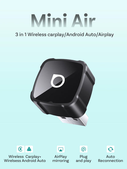 OTTOCAST MINI AIR Cube 4.0 Wireless CarPlay Android Auto 3 in 1  Adapter Screen Mirroring Car Accessories for Youtube Tiktok