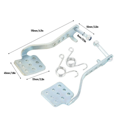Go Kart Pedals Kit Anti Slip Go Kart Brake Throttle Pedal with Return Springs for 212cc 196cc 6.5hp 5.5hp Road Rocket