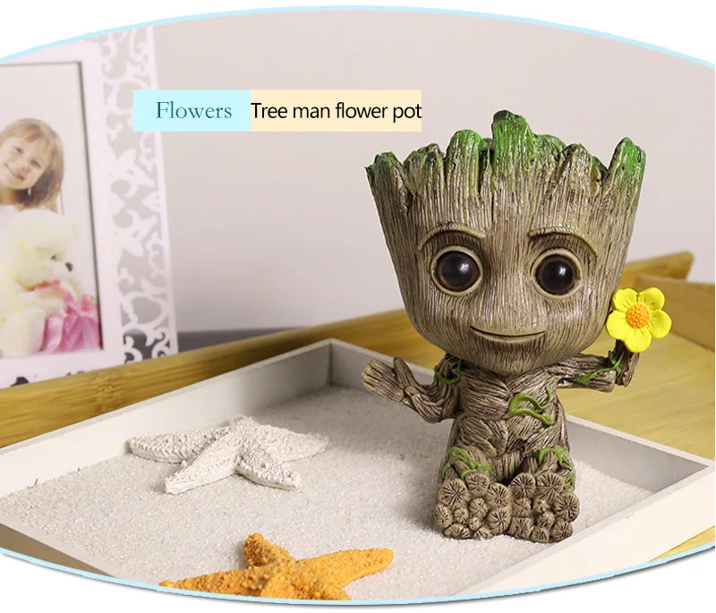 Home Decoration Groot Planter Flower Pots For Indoor Flowers Pot Tree Man Ornaments Anime Figure Statue Art Crafts Kid Men Gifts