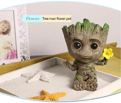 Home Decoration Groot Planter Flower Pots For Indoor Flowers Pot Tree Man Ornaments Anime Figure Statue Art Crafts Kid Men Gifts