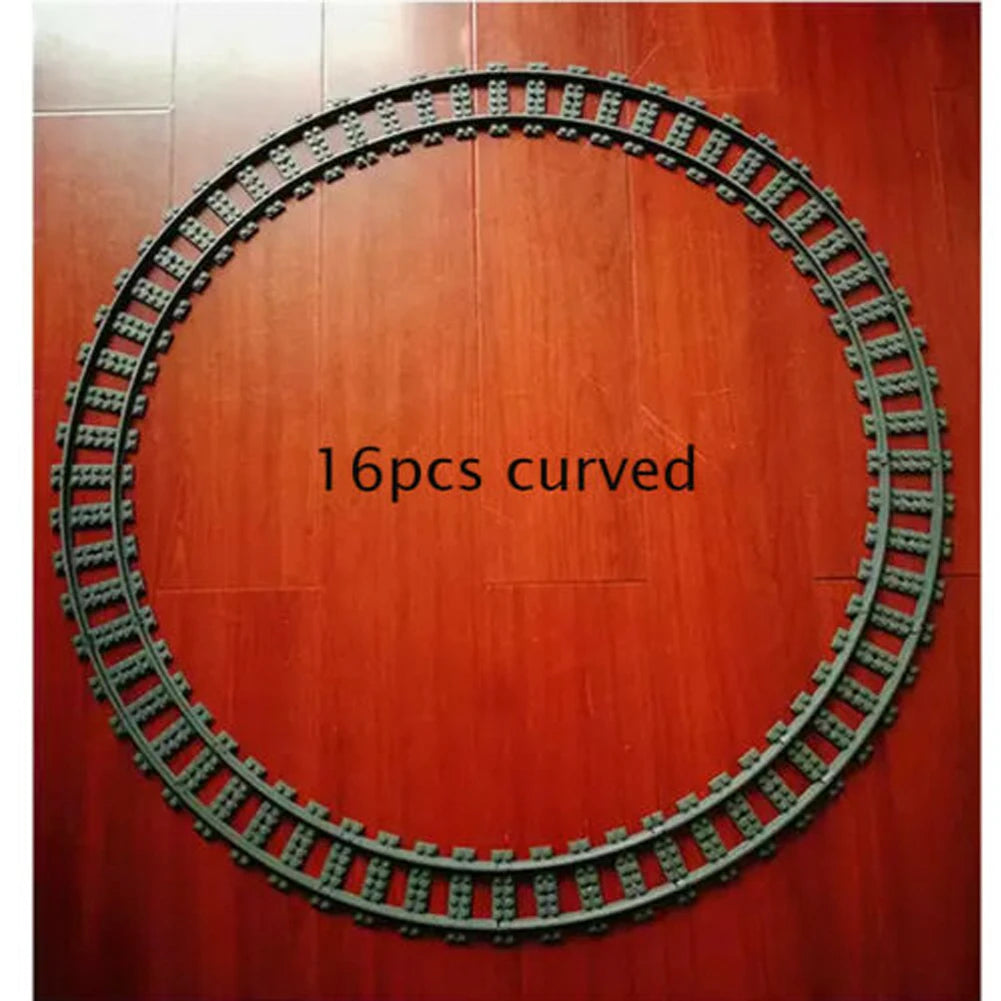 DIY Train Motor Set IR Remote Receiver AAA Battery Case LED Strip Rail Tracks compatible with 88002 city train PF MOC Blocks