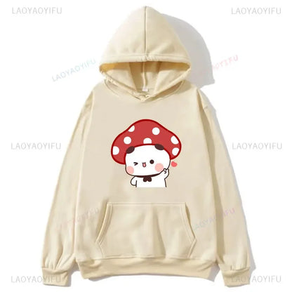 Couple Hoodies Bubu Dudu hoodie Sweatshirt Cartoon Kawaii Print Pullover Harajuku Men Women Sudaderas warm fleece hooded
