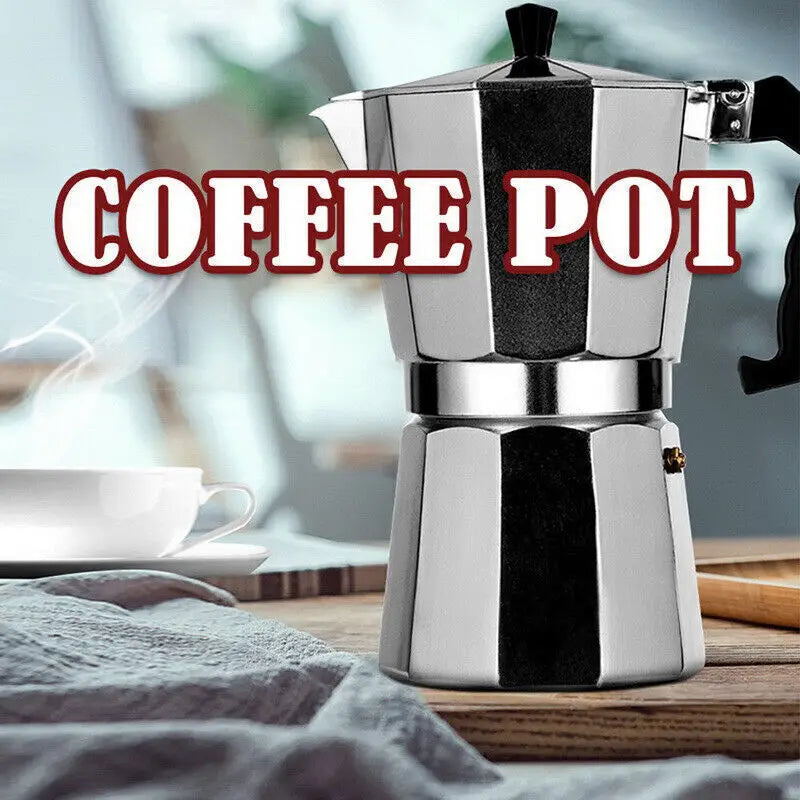300ml/ 6 Cups Coffee Maker Moka Percolator Stove Top Espresso Latte Aluminum Pot