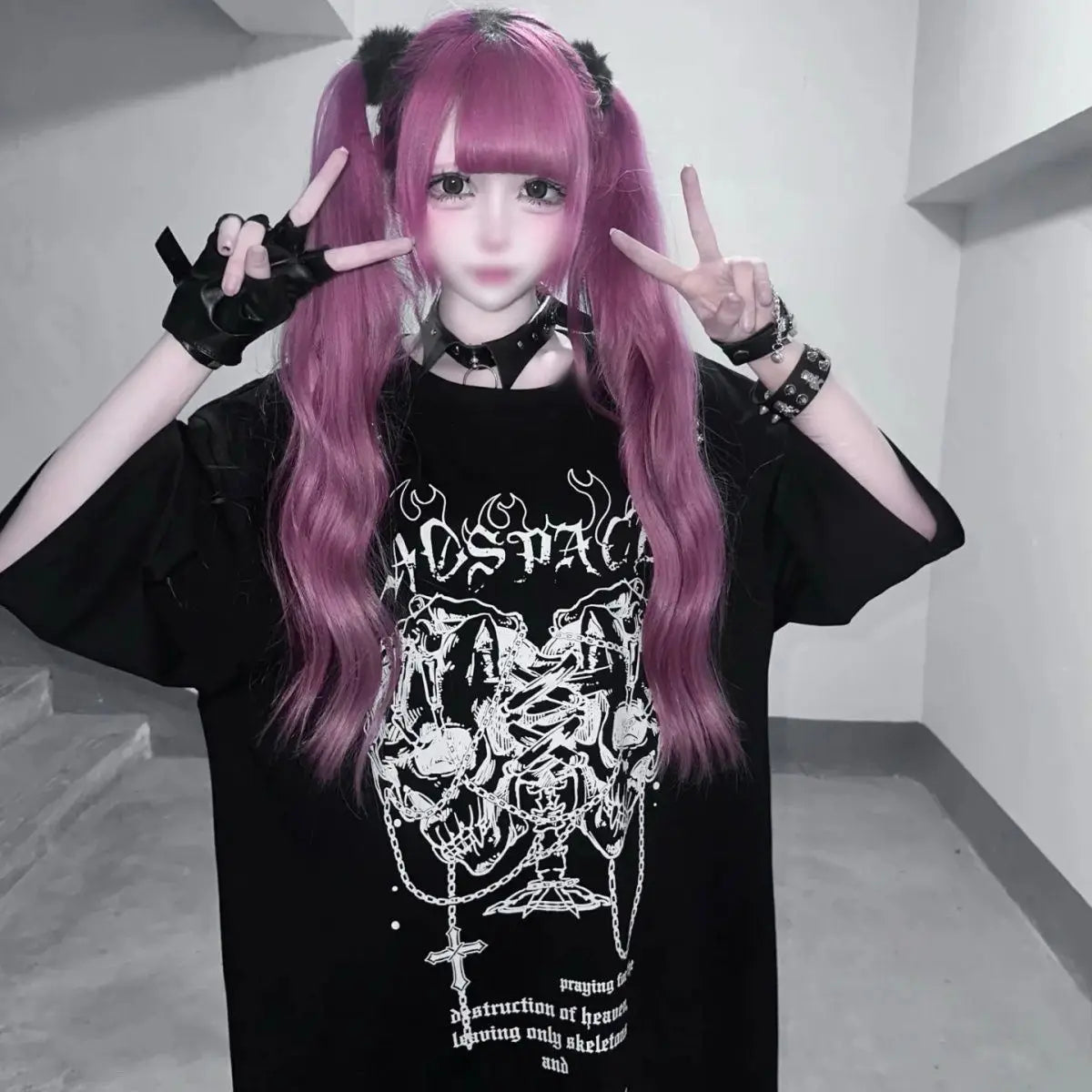 Y2K Design Loose Short Sleeve T-Shirt Abi Culture Print Summer Spicy Girl Fashion Casual round Neck Women's Top