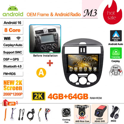 9 inch for Nissan Pulsar 6 NB17 2014 - 2018 Android 16 Wireless CarPlay Car Radio Video Multimedia Player GPS Navi DSP Stereo 4G