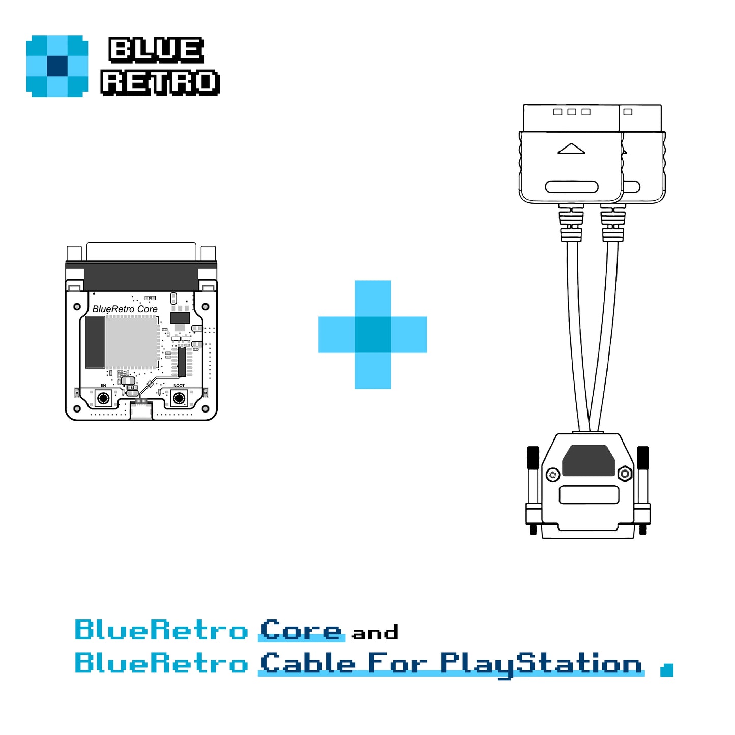 BlueRetro Ps1 2 Wireless Controller Converter Bluetooth Receiver Adapter For Playstation 2 Games Controller Converter For Retro