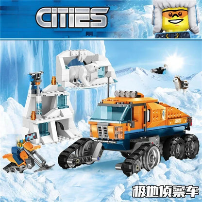 Compatible Sets City series building blocks 60195 Arctic mobile exploration base crane car MOC toys children's Christmas gifts