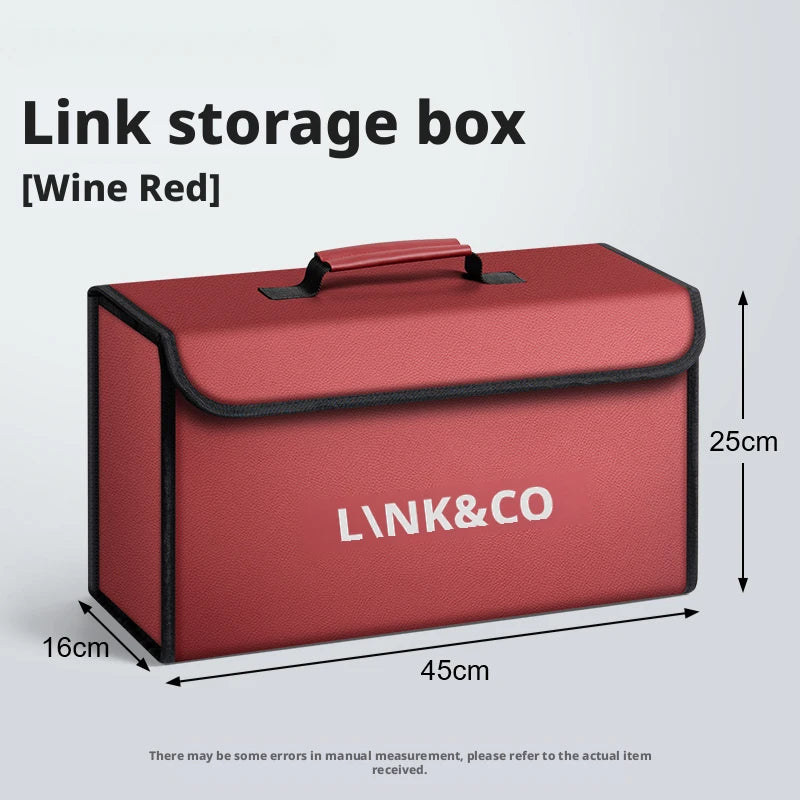 Car trunk storage box is suitable for Lynk & Co 01 02 03 05 06 07 08 09 10 Z10 Z20 900 2019-2025 leather car trunk tool box