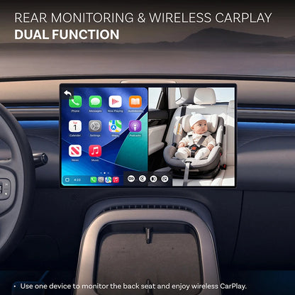 Ottocast Cabin Care Wireless CarPlay Adapter Baby Car Camera 1080P HD 150° Wide-angle Night Vision Backseat Monitor for 98% Car