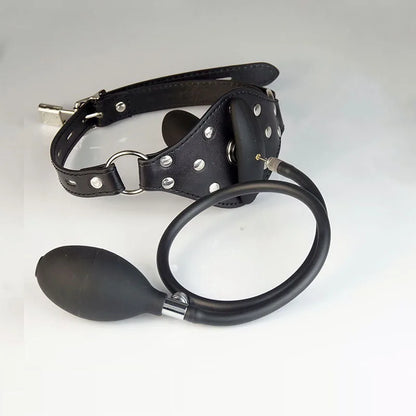 Pumped Inflatable BDSM Gag in Mouth Bondage,Silicone Vagina Butt Anal Plug/Dilator Large/ Training,Sex Toys For Couples