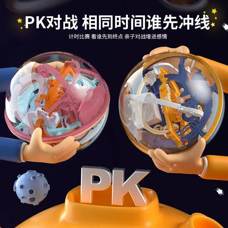 3d Stereo Maze Ball Educational Toys For Children Boys Logic Thinking Training Birthday Gift Brain Teaser Game Plaything