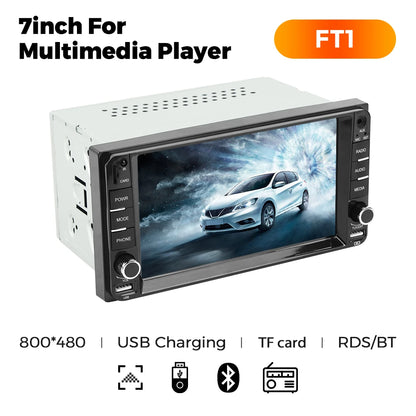 MEKEDE 2din MP5 Car Radio Universal Multimedia 7 inch HD Touch Screen Wired Carplay Android Auto BT USB FM Radio Stereo Audio