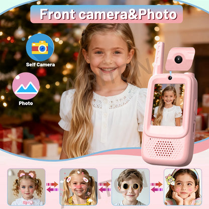 Lastest Video Walkie Talkies for Kids Upgrade JK300 JK200 Toddler Toys Indoor Camping Birthday Chirstmas Gifts for Kids Age 3-12