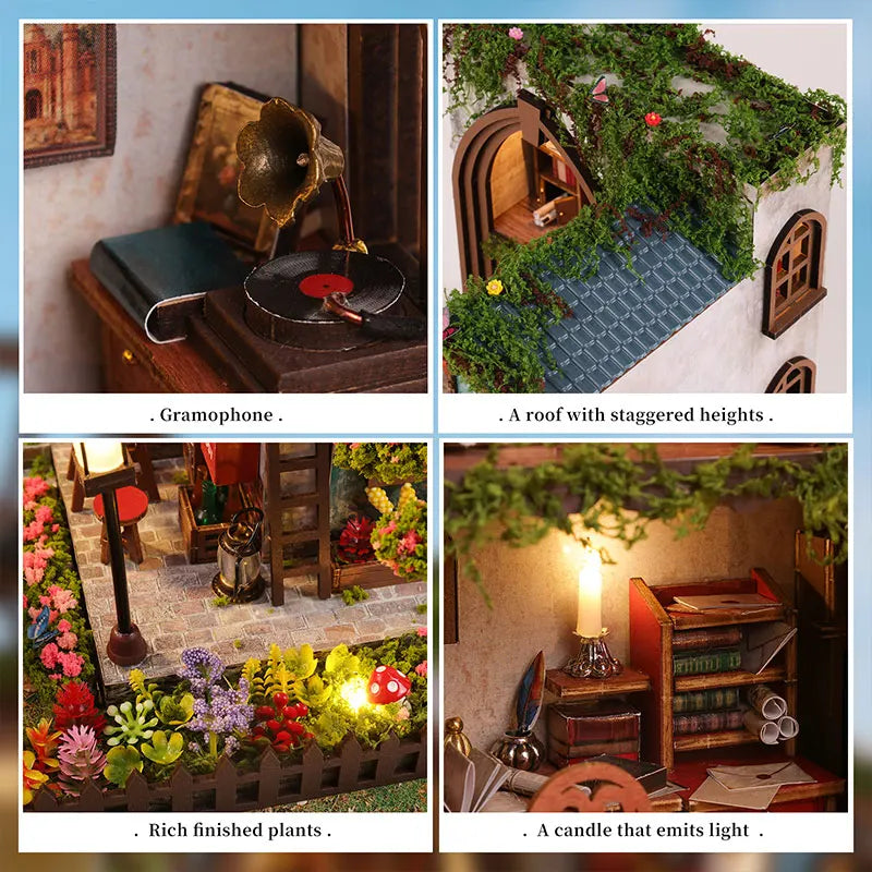 DIY Wooden Miniature Doll House Model Kits 3D Puzzle Dollhouse With Furniture for Friends Birthday Gifts Home Decoration Crafts