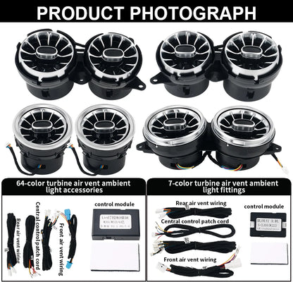 For Mercedes Benz W205 C-Class GLC X253 W213 E-Class W222 S-Class W117/W156/W176 CLA GLA Turbine Nozzle Air Vents Ambient Light