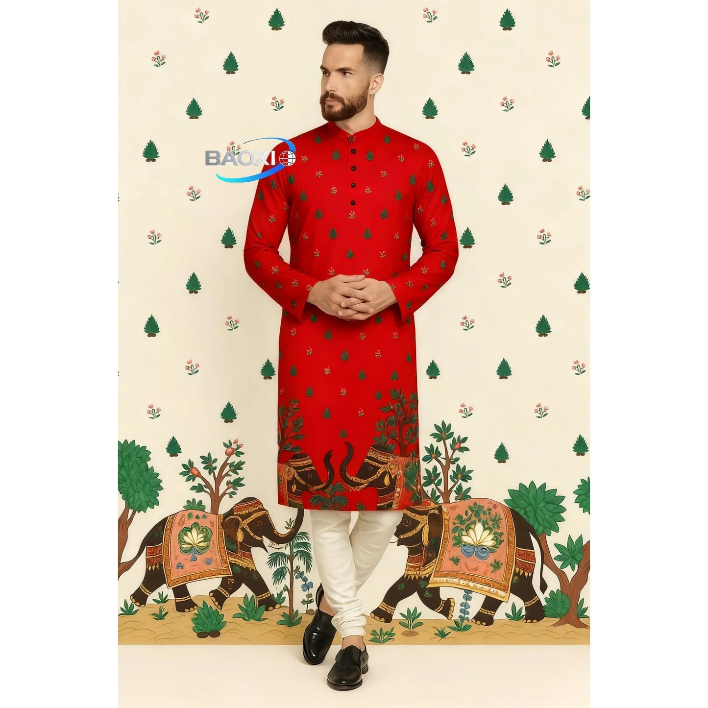 Stand Collar Muslim Men Clothes Folk Kaftan Musulman Kurta Indian Islamic Clothing Ropa Musulman Hombre Camisa Arabe Hombre