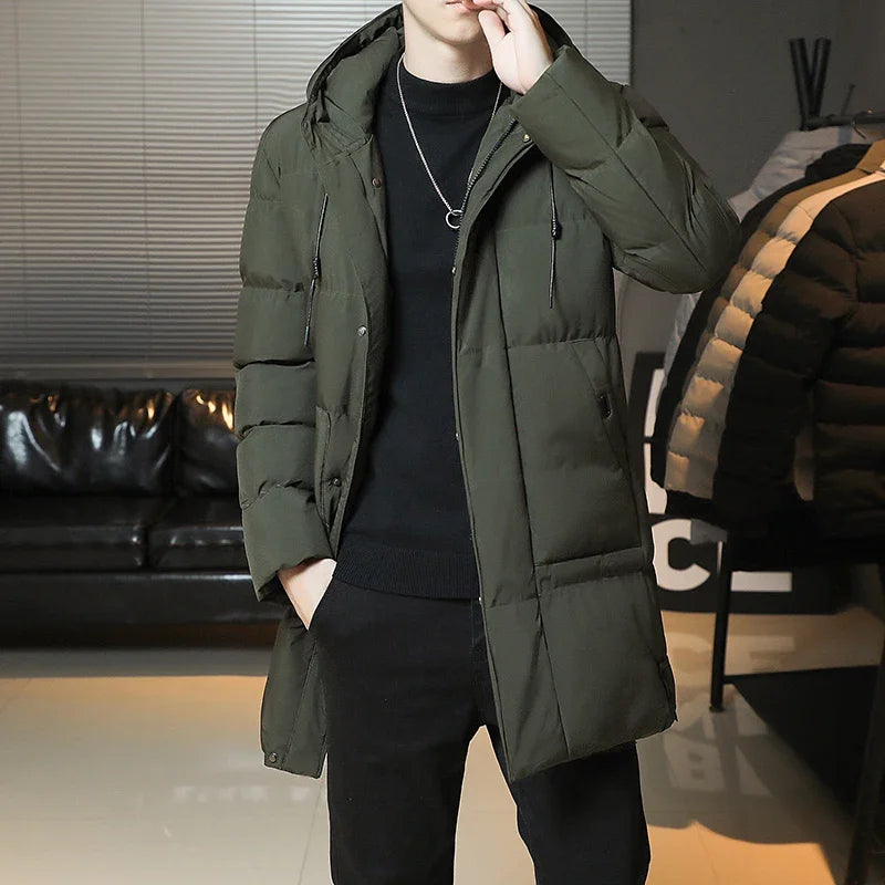 Winter Snow Overcoat -30 Degrees Winter Hot Thicken Men's Down Jackets New Warm Parka Men Women Casual White Duck Down Coat