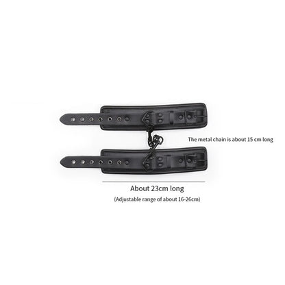 Top quality bdsm bondage set handcuffs and ankle collar fetish slave sex toys bondage man woman sex games for couples.