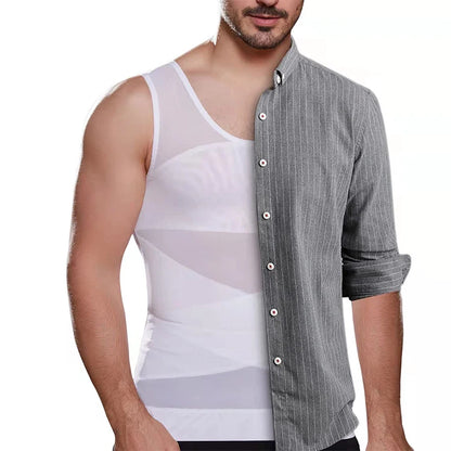 Men Compression Shirt Slimming Body Shaper Tank Top Tummy Control Undershirt Shaperwear Sleeveless Vest
