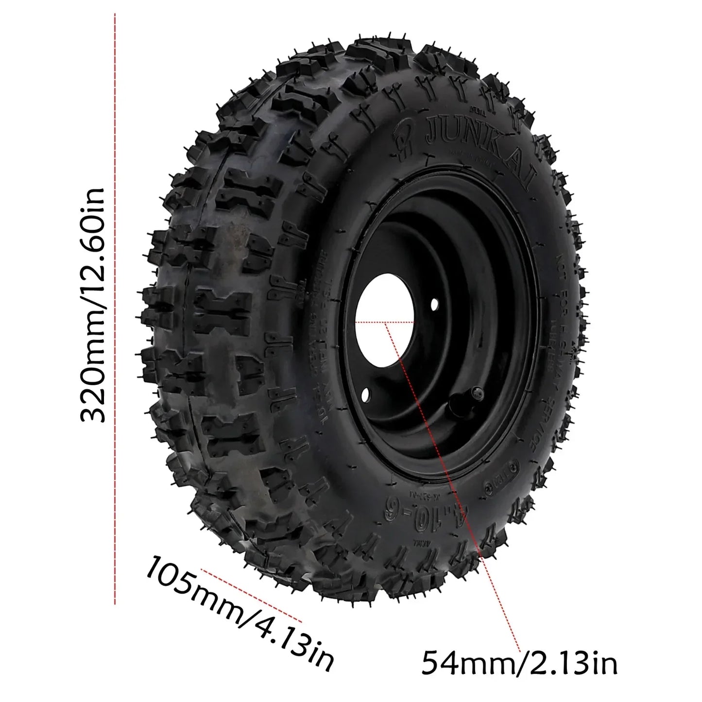 TDPRO Karting Accessories Go Kart DIY Rear Axle Assembly Wheel Hub Kit with 2pcs 4.10-6 Wheels For Mini Kids ATV QUAD Buggy