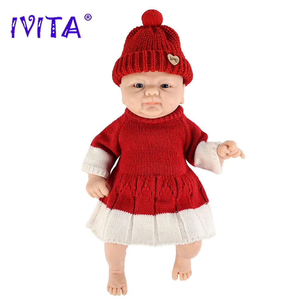 IVITA 14" 1.5kg 100% Silicone Reborn Doll "coco" Girl Dolls Realistic Baby DIY Blank Soft Children Bebe Lifelike Toys