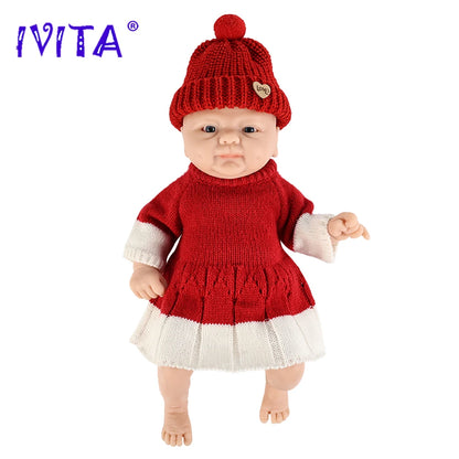 IVITA 14" 1.5kg 100% Silicone Reborn Doll "coco" Girl Dolls Realistic Baby DIY Blank Soft Children Bebe Lifelike Toys