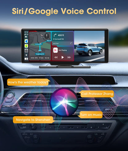Srnubi 10.26" Car Play Screen Android WIFI Car Multimedia Player Wireless Carplay Android Auto Car Screen for YouTube Netflix