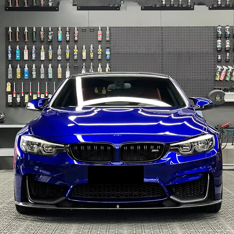 Ultra Glossy Blue Metallic Vinyl Wrap Film Roll With Air Release Self Adhesive Car Wrapping Motorcycle DIY Decal Sticker