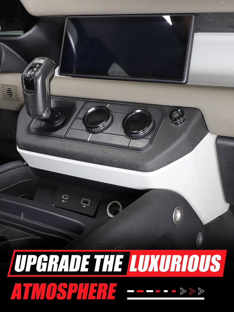 cheya Car central control air conditioner volume knob decorative cover For Land Rover Defender 110 2020+ Aluminum accessories