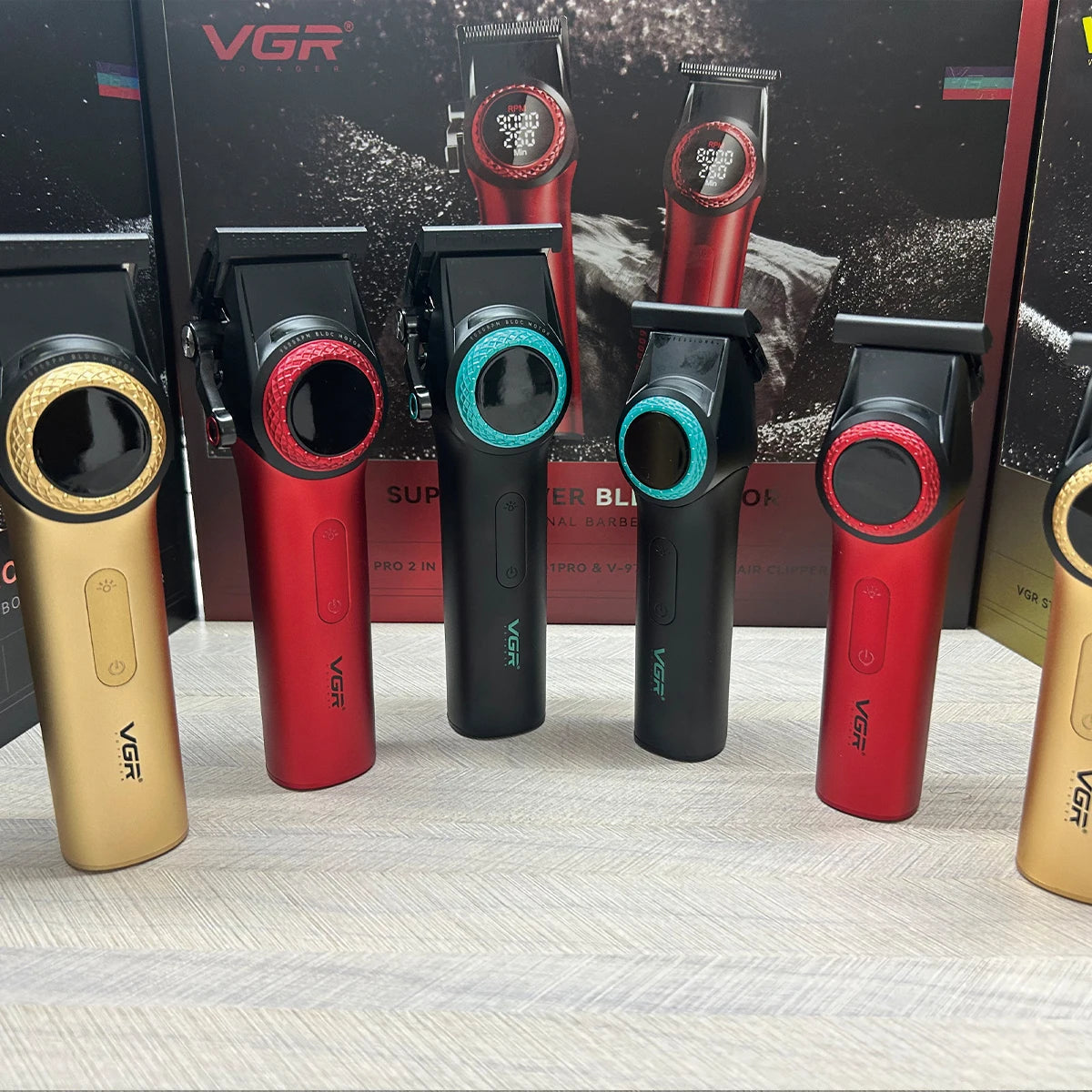 VGR high-end hair cutting set with 12000 RPM power electric shaving machine, professional hair trimmer combination V-001&977