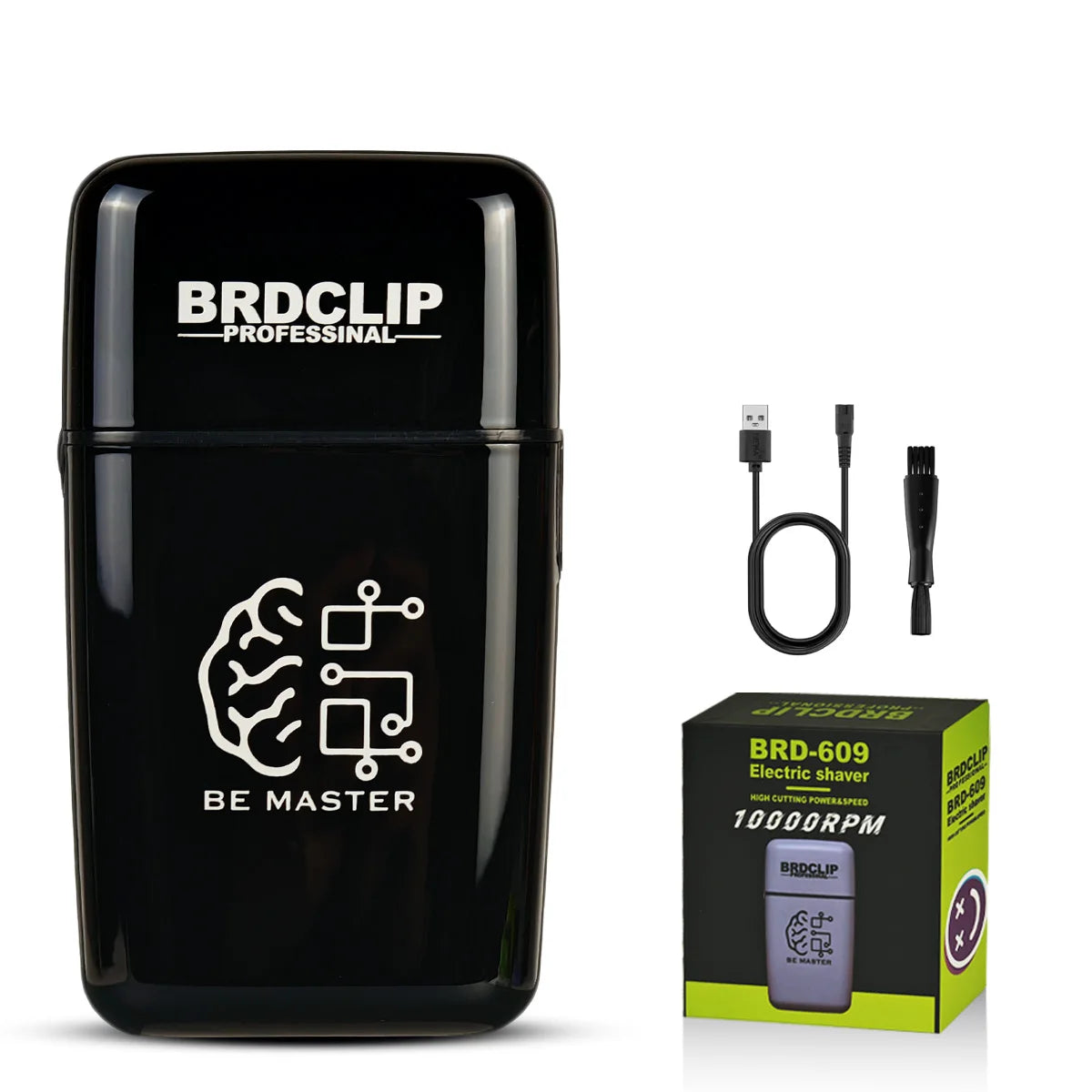 BRDCLIP 609 10000RPM Grey Professional Hair Clipper 7500RPM External Rotor Brushless Motor DLC Blade Hair Trimmer Barber Shaver