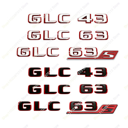2024 New style Two tone Letters Numbers GLC43 GLC63 GLS63s Emblem for  X253 Car Trunk Nameplate Logo Sticker
