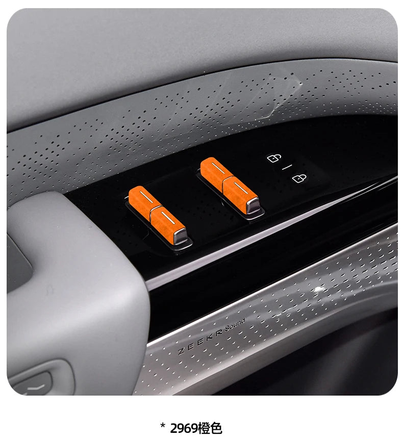 For ZEEKR 7X 2025 Super Suede Interior Accessory, Car Central Control Sliding Cover Panel Steering Wheel Decal Air Outlet Trim