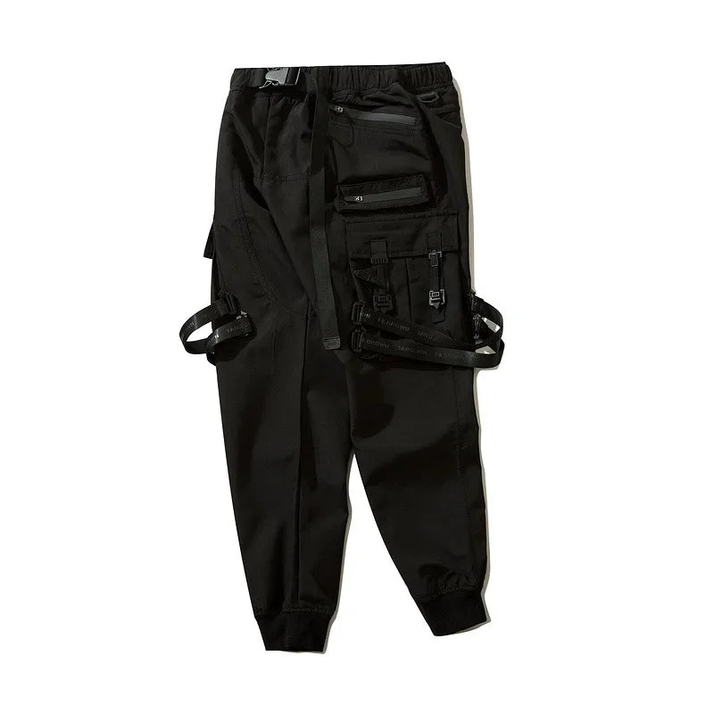 2024 New Fashion Multi-pocket Cargo Pants Men Y2K Tactical Techwear Ankle Pants Punk Style Casual Paratrooper Pants pantalones