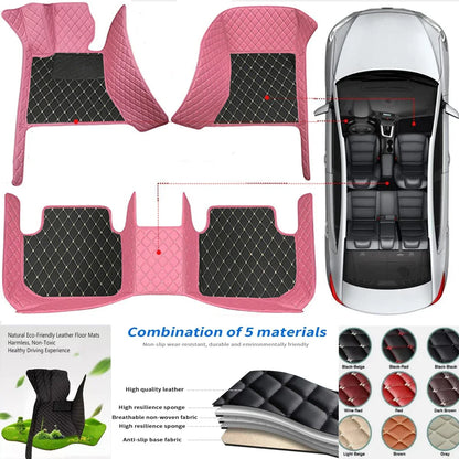 3D PU-leather Waterproof Custom Car Floor Mats For Toyota RAV4 2005-2025 Years Auto Carpets Coche Accessorie Liners